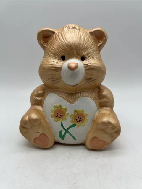 Vtg Ceramic Art Pottery Friendship Care Bear Piggy Bank Hand Painted 1984