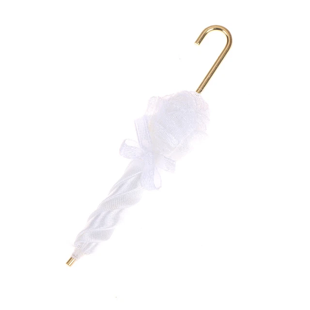 1Pc 1:12 Dollhouse miniature royal lady lace umbrella doll house accessori`uk