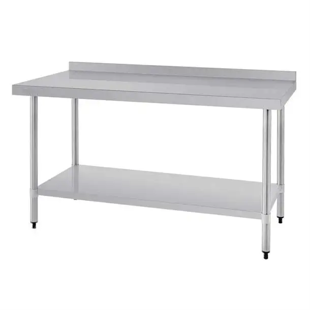 Vogue Stainless Steel Prep Table with Splashback 1500mm PAS-T382