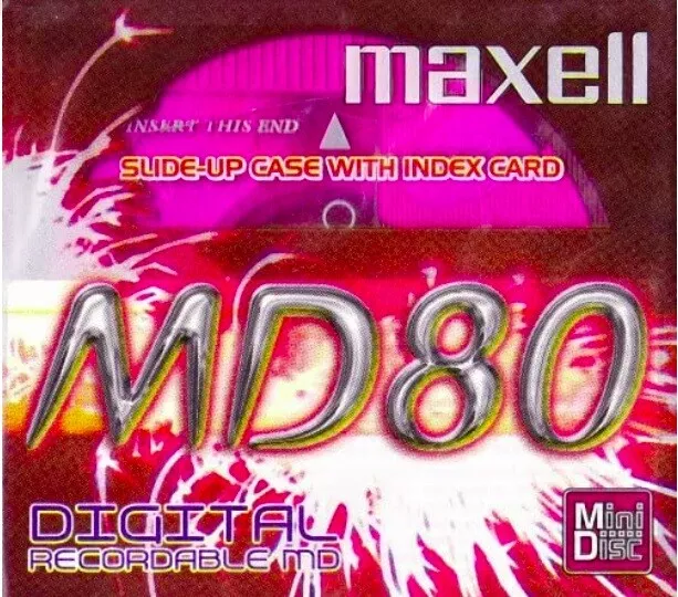 Maxell MD-80PKE Pink Minidisc / 80 MINS / Recordable Audio Music Mini disc NEW