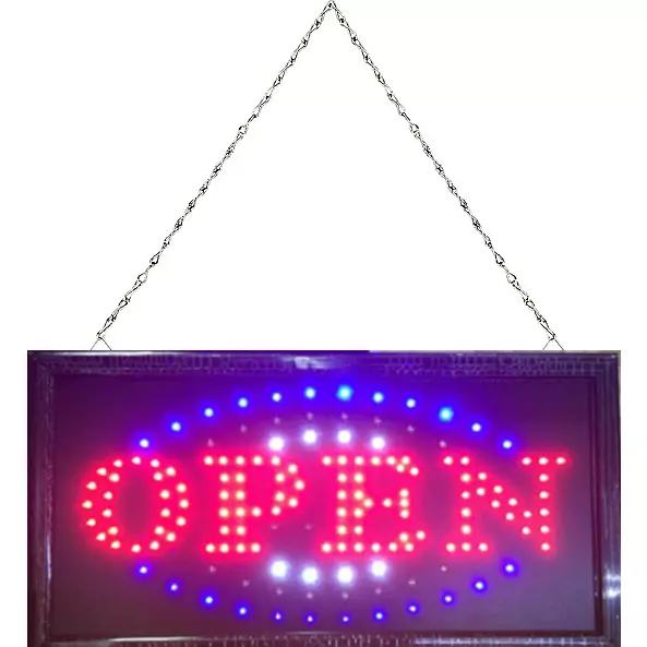 LARGE OPEN Sign SIZE 55cm X 33cm LED NEON for Shop Cafe Business Australian Plug