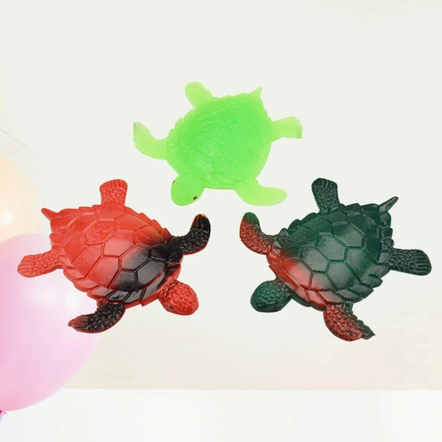 3pcs en caoutchouc modèles de tortue de simulation de jouet de soulagement de pr