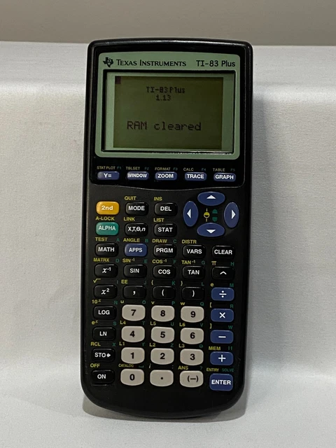 Texas Instruments TI-83 Plus Graphing Calculator W/Cover Tested