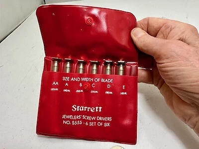 VINTAGE STARRETT JEWELERS SCREWDRIVER SET S555, 6 Pieces, Case, NO RESERVE! VINTAGE STARRETT JEWELERS SCREWDRIVER SET S555, 6 Pieces, Case, NO RESERVE!