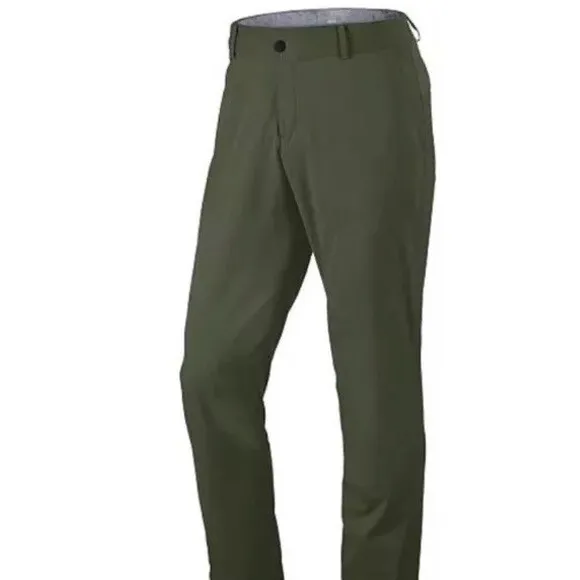 Nike Modern Tech Woven DRI FIT Men's Golf Pants Olive Green 725682-325 NWT
