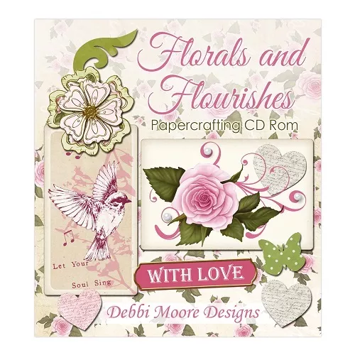 CD-ROM de papeleo florales y flores de Debbi Moore Designs (324279)