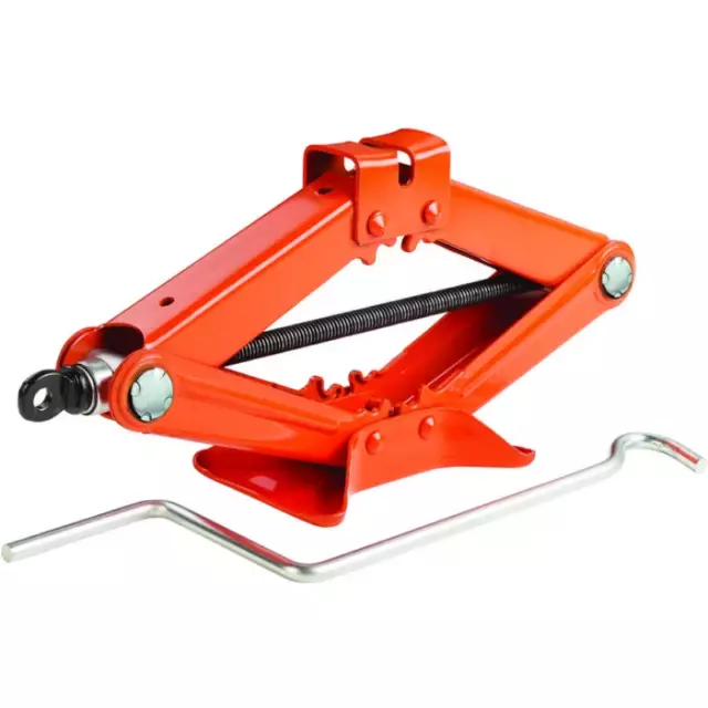 1.5 Tonne Scissor Jack Easy-to-Use Removable Crank Max Height 38.5cm. H