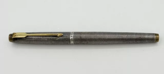 Parker 75 Sterling Silver Fountain Pen 14K Nib Vintage