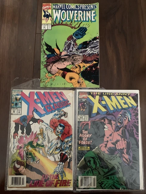 Lot Of 3 X-men/ Wolverine Comics- Classic, Uncanny, And Wolverine