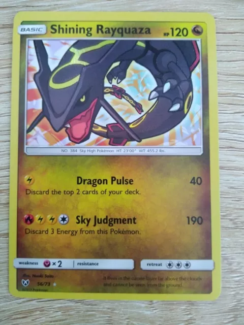 Pokémon TCG Shining Rayquaza Shining Legends 56/73 Holo Shiny Holo Rare  MINT