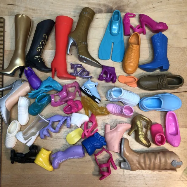 Lot of 40+Barbie Doll & Smaller Doll Shoes Sneaker Boots More Unmatched Singles