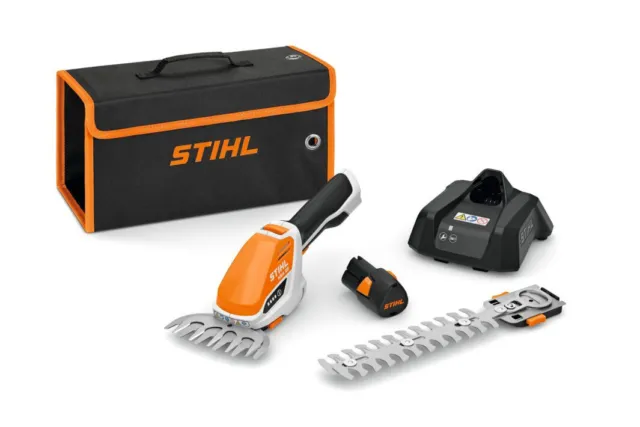 STIHL HSA 26 Akku Heckenschere Grasmesser Strauchmesser Tasche Set 10,8V 2,1 Ah