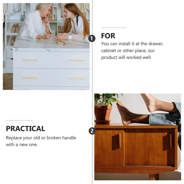 2 Pcs Closet Doors Handle Cabinet Door Knobs Drawer Pulls Diaper 4