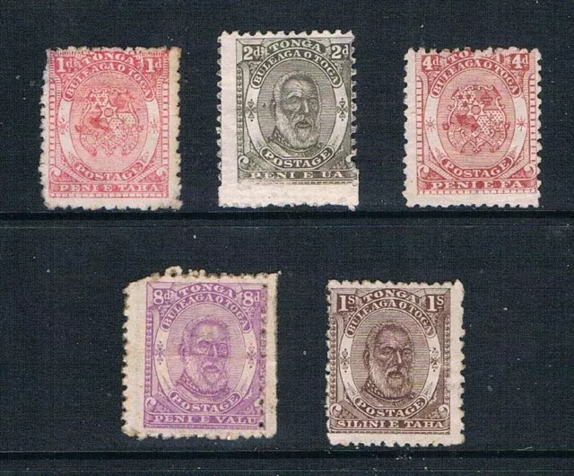 Tonga 1892 Arme Von & Kgi - Komplettes Set - Sc 10-14 [ Sg 10-14] Postfrisch F2