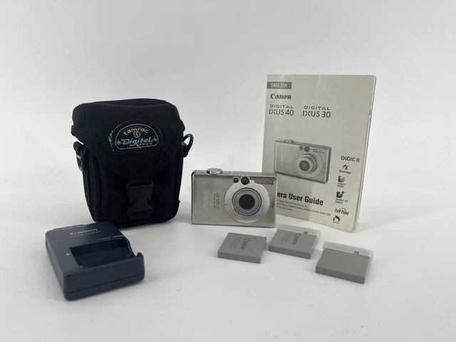 Canon Digital IXUS 40 Compact Camera 4.0mp 3x Zoom WORKING