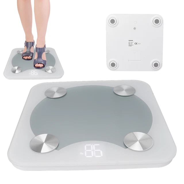 Escala de grasa corporal escala de peso LED pantalla vidrio templado profesional para hombre