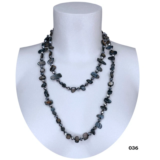 Collier Rétro Bijou Vintage Argenté Avec Perle Nacrée Et Pampille - Occasion Sans Marque