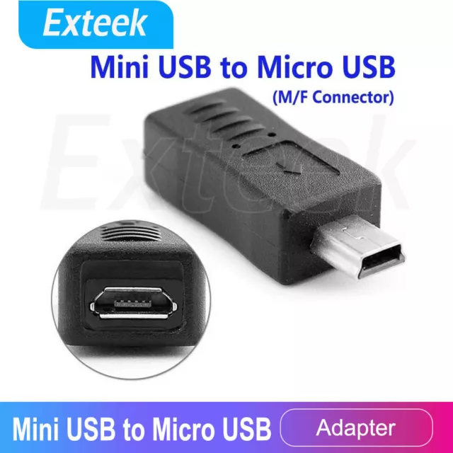 Micro USB Female to Mini USB Male Adapter Converter Connector Data Charging AU