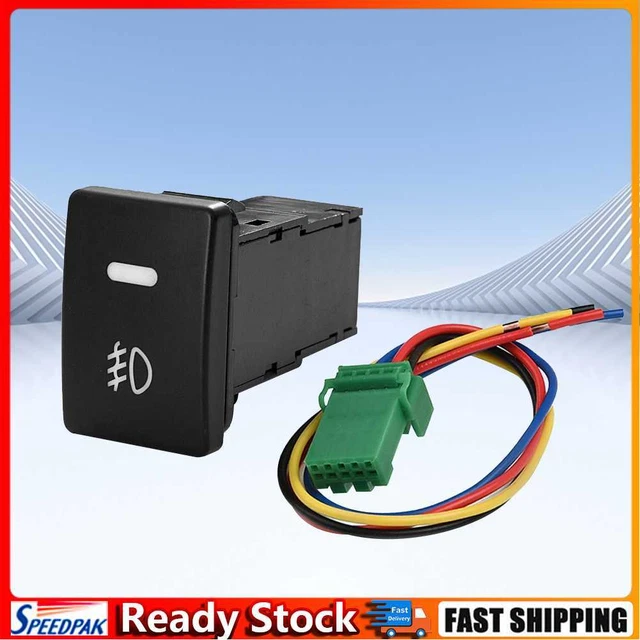 Automobile Fog Lamp Switch with Green Light Fog Light Pure Copper Wire for Camry