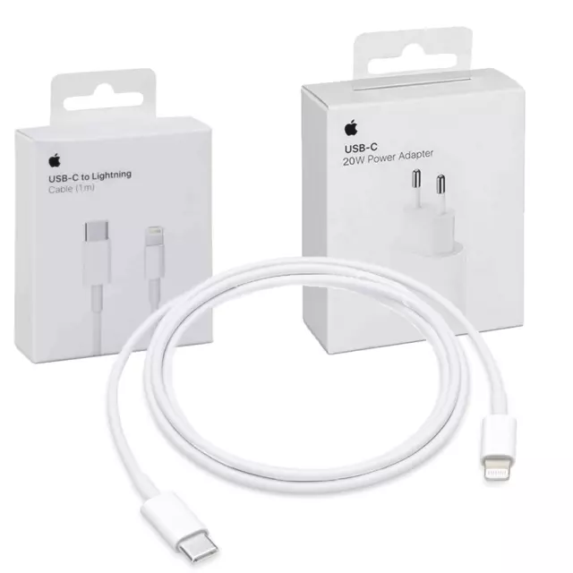 Original Apple IPHONE 11,12 Pro Max Usb-C Chargeur 20W Usb-C 1m Foudre Câble