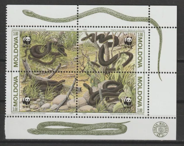 Moldova 1993 Wwf Sg 57/60 Mnh