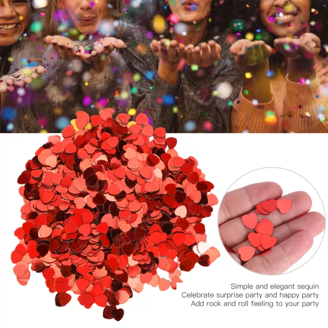 (red)Can Be Used Next Time Durable HeartShaped Confetti Valentine's Day
