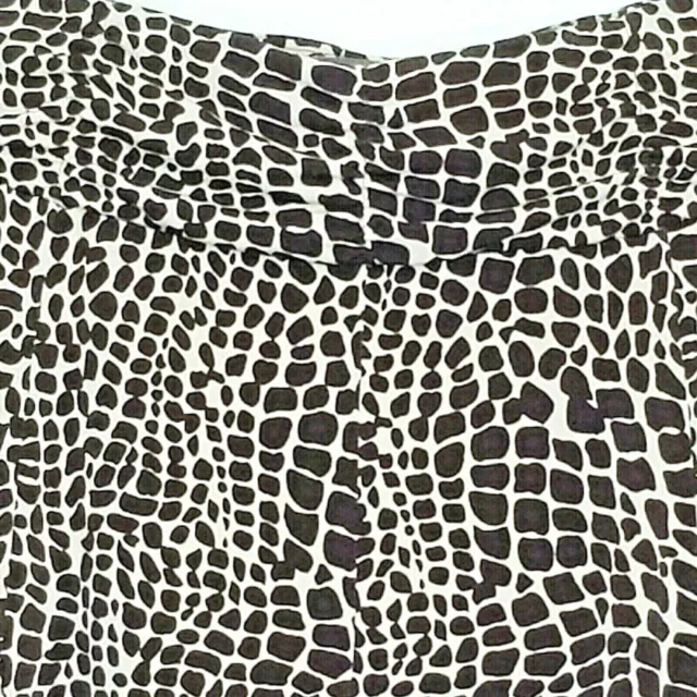 Apt 9 Skirt Large A Line Fit Flare Stretch Animal Print Leopard Ruched and Gored 2