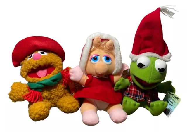 Vintage 1988 McDonalds Jim Henson Muppet Babies - Plush Toys, Lot of 3 Nwt