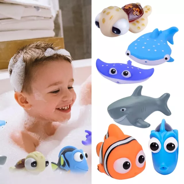 6X Finding Dory Nemo Bath Squirters Set Bath Toys Baby Floating Squirt Bath Toy