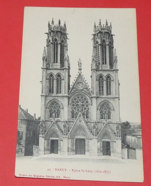 Cpa Carte Postale 1910-1920 Nancy Eglise St Leon 54 Meurthe Et Moselle