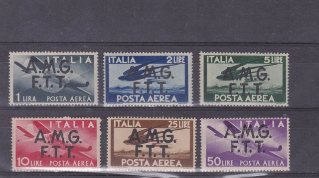 trieste 1947 Sc C1/6 air stamps,opt,set MNH       p998