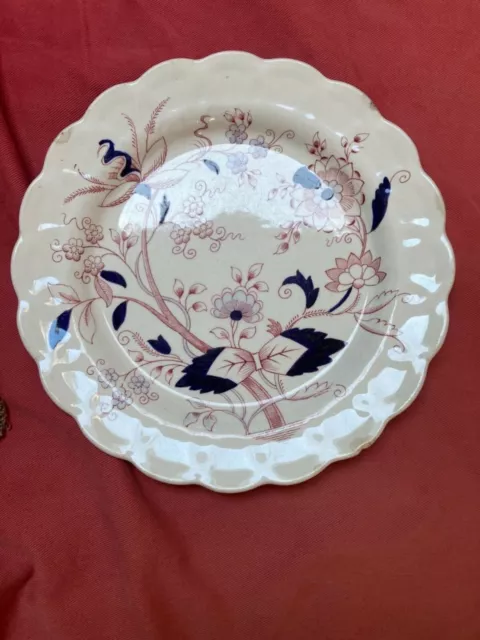 Booths England 1900 Dinner Plate Fresian China Pattern A8022 10.5” Antique