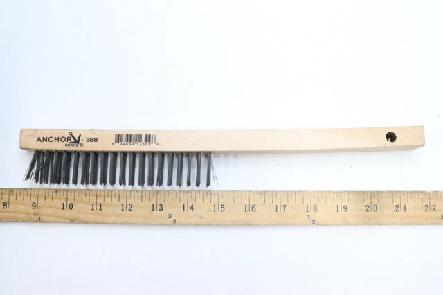 Anchor Hand Scratch Wire Brush Stainless Steel Carbon Steel Bristles 3 x 19 Rows