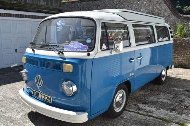 1974 VOLKSWAGEN T2 Bay Camper Van Devon RHD Blue £18,999.00 - PicClick UK
