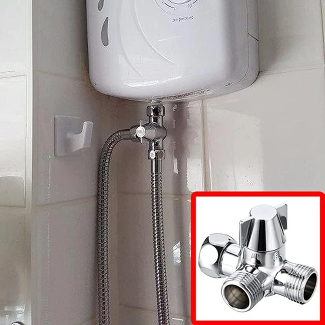 Manubrio 1/2 pollice bagno girevole doccia interruttore tubo adattatore a T