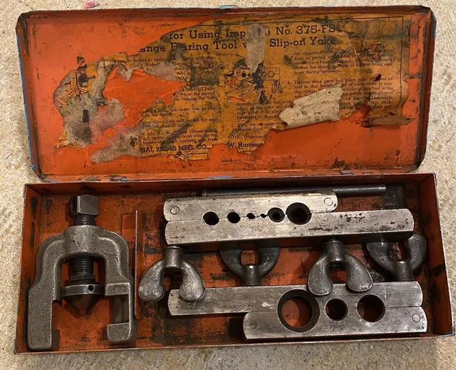 VINTAGE IMPERIAL BRASS Wide Range Flaring Tool & Yoke Set 375FS 7/16