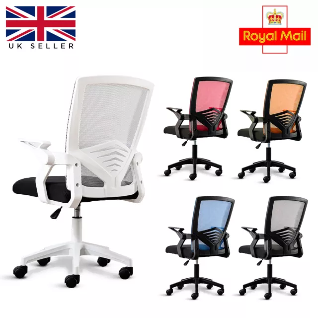 Ergonomic Home Office Height Adjustable Swivel Computer Desk Gaming Furniture UK