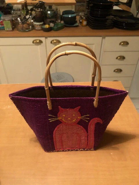 Sac Fourre-tout En Tissu Motif Chat - Cousu Main, Neuf Avec étiquette, Parfait Cadeau De Noël