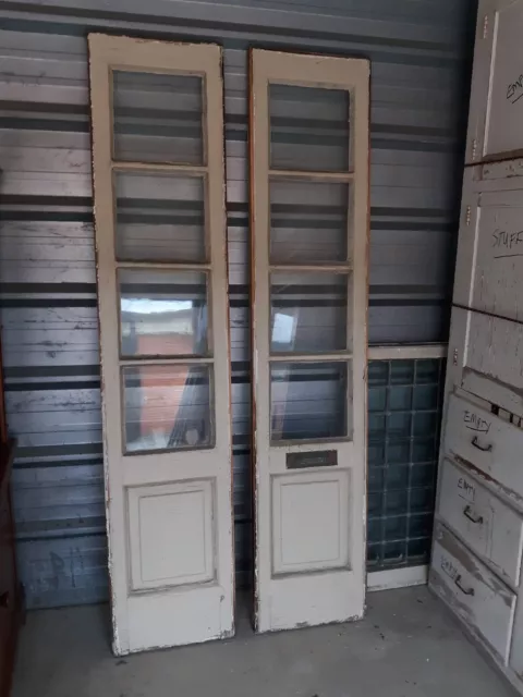 Exterior Wood Door Sidelights 4 Panes  Glass   18 X 84  We Ship