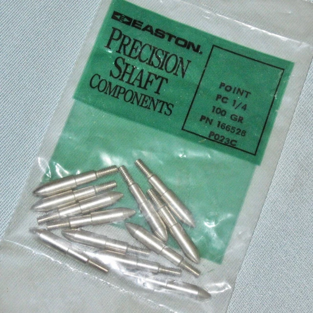 EASTON PC 1/4 ~ 100gr Target Arrow Points~Precision Shaft Components~PN 166528