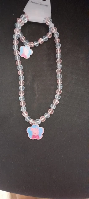 Peppa Pig Girls Beads Necklace/ Braclet Set New