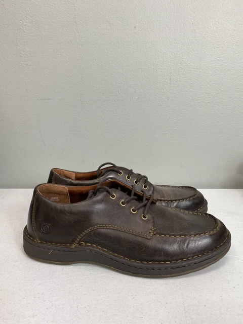 BORN MEN S LEON Lace Up Shoe Sea Lion Dark Brown US Size 9