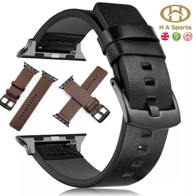 For Apple Watch Leather Strap Series 8 7 SE 6 5 4 3 2 38/40/42/44mm iWatch Band