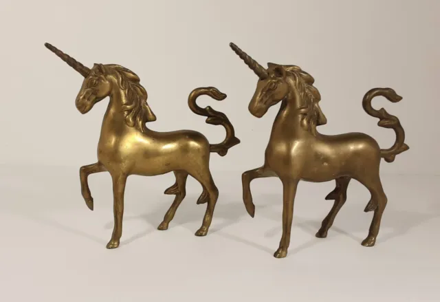 Brass Unicorn Figurines 2