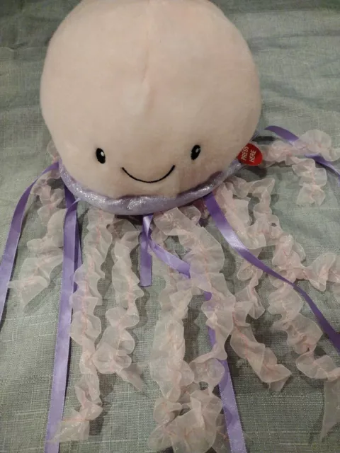 Cuddlebarn Jellyfish Pink Plush Soothing Sounds Lights LED Clean Shelf Stored