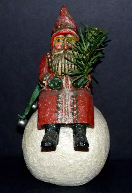 Pam Schifferl ... Santa Sitting On Snowball ... Retired Figurine