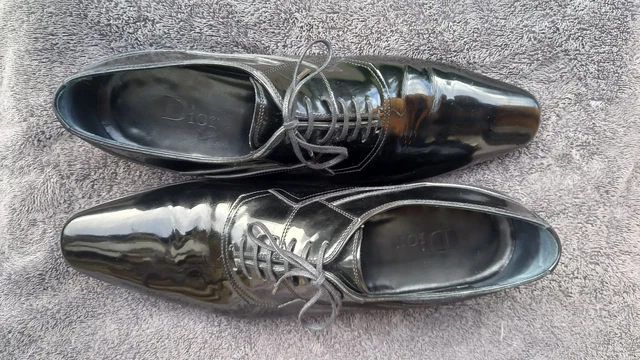 Chaussures de ville homme habillées en Cuir de veau poli noir DIOR T 45