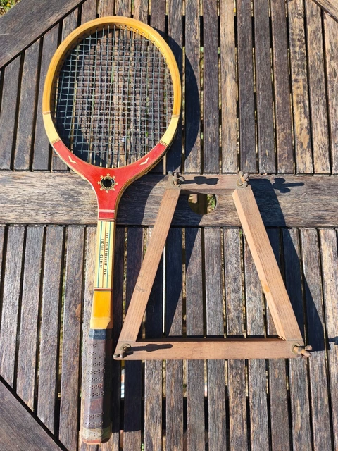 Raquette Tennis Bois VICTOR CLÉMENT – Presse ZEPHYR – Très Rare Ancienne
