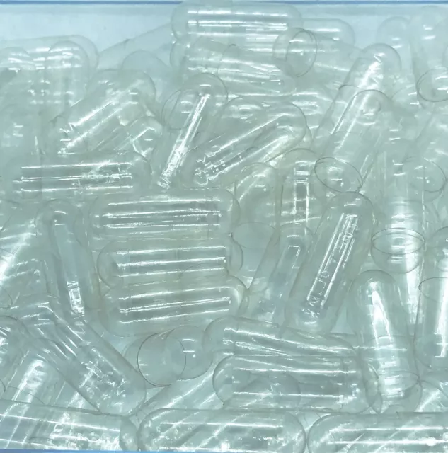 200 capsule di gelatina trasparente vuote taglia 0# densità di riempimento polvere (300-500 mg)