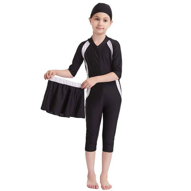 MUSLIM GIRL SWIMSUIT Islamic Kid Swimwear Modest Burkini Bathing Suit